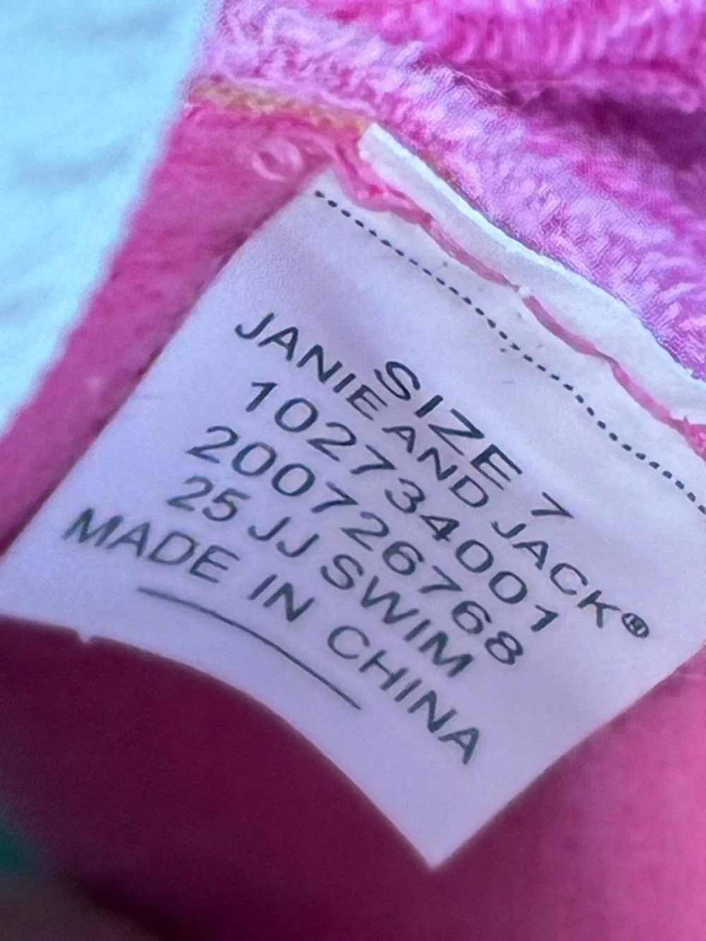 Janie and Jack Bright Pink Terry Jacquard Sandals - Size 7